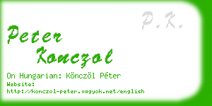 peter konczol business card